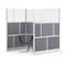 Luxor Expanse Modular Wall Room Divider System - Silver Frame - 53" x 48" Add-On Wall MW-5348-XFCG - alternate 6